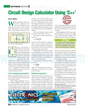 Cover of Electronics For You 2012 12.Circuit Calculator.Pdf