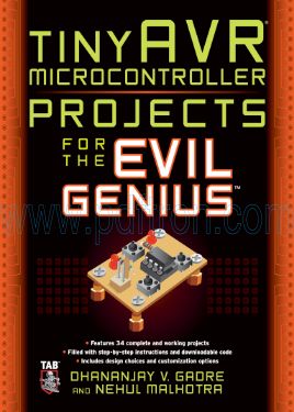 Cover of Mcgraw.Hill.Tinyavr.Microcontroller.Projects.For.The.Evil.Genius.Jan.2011.Pdf