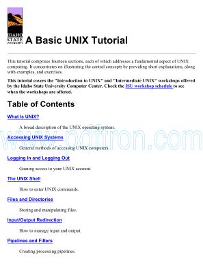 Cover of Basic Unix Tutorial.pdf