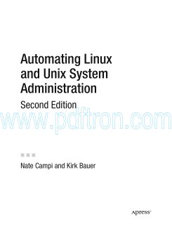 Cover of Bauer K. Campi N. Automating Linux and Unix System Administration 2nd ed. (Apress 2008)(1430210591).pdf