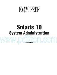 Cover of Solaris 10 System Administration Exam Prep by Bill Hawkins.pdf