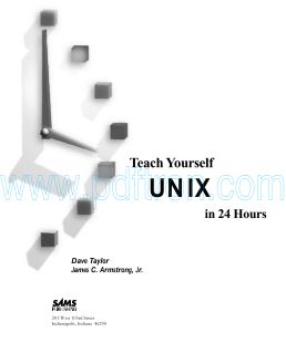 Cover of Ebook - Linux - PDF - Teach Yourself Unix in 24 Hours.pdf