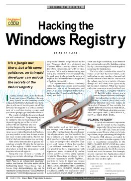 Cover of Ebook - hacking the windows registry .pdf