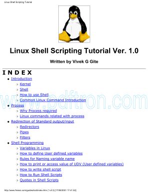 Cover of Linux Shell Scripting Tutorial.pdf