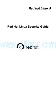 Cover of Red Hat Linux 9 Security Guide.pdf