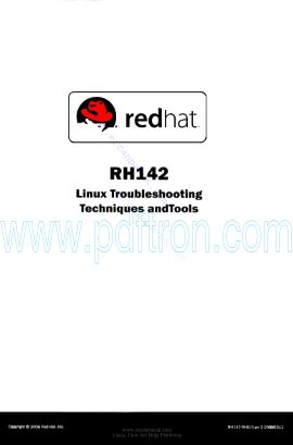 Cover of RH142 Linux Troubleshooting Techniques and Tools_edu.pdf