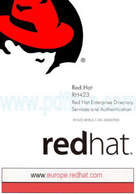 Cover of Red Hat RH423 Red Hat Enterprise Directory Services and Authentication RHEL 5.1.pdf