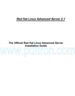 Cover of Redhat Linux - Advanced Server Installation Guide.pdf