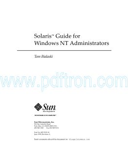 Cover of Solaris Guide for Windows NT Administrators.9906.pdf