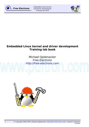 Cover of Embedded Linux Kernel And Drivers - Training Lab Book.pdf