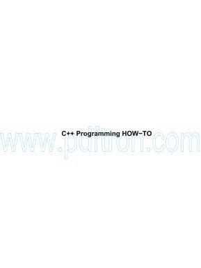 Cover of C++ Programming HOW-TO v40.3.pdf