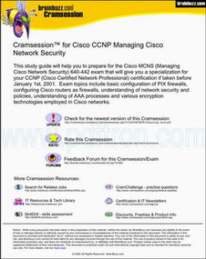 Cover of Cisco CCNP Managing Cisco Network Security.pdf