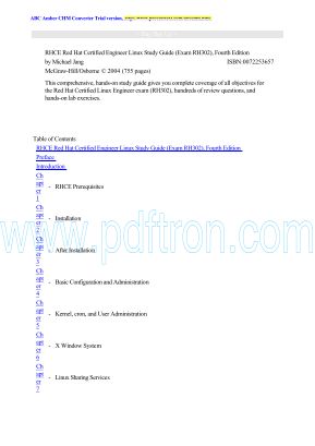 Cover of McGraw.Hill.RHCE.Red.Hat.Certified.Engineer.Linux.Study.Guide.Exam.RH302.4ED.Mar.2004.pdf