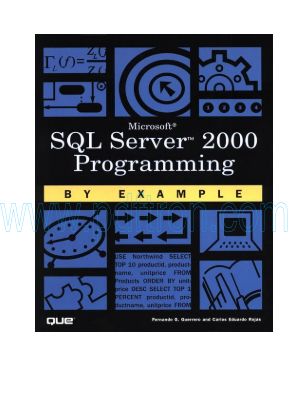 Cover of Microsoft SQL Server 2000 Programming by Example.pdf