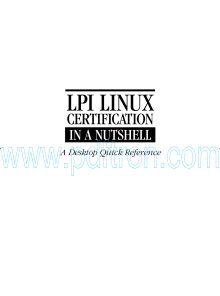 Cover of O'Reilly.LPI.Linux.Certification.in.a.Nutshell.(2001).OCR.6.0.ShareConnector.pdf