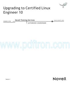 Cover of Novell.Course.3076.SUSE.Upgrading.To.Certified.Linux.Engineer.10.ebook-LiB.pdf