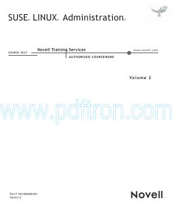 Cover of NovellPress_Novell_Certified_Linux_Professional_Course_3037_Novell_SUSE_LINUX_Administration_Training_Book_Volume_2.pdf