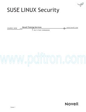 Cover of NovellPress_Novell_Certified_Linux_Professional_Course_3058_Novell_SUSE_LINUX_Security_Workbook.pdf