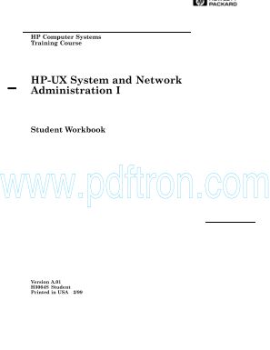 Cover of HP-UX System and Network Administration I.pdf