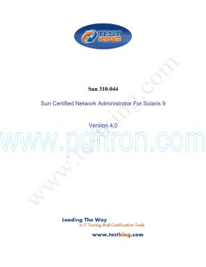 Cover of Sun Certified Network Administrator For Solaris 9 - 310-044 .pdf