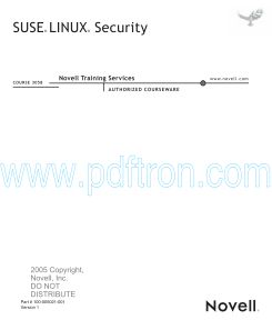 Cover of Course.3058.Novell.SUSE.Linux.security.Training.Lib.pdf