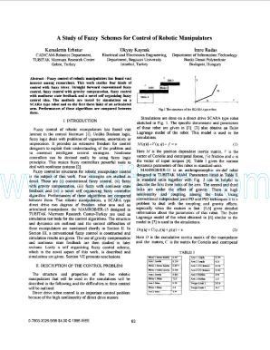 Cover of A Study Of Fuzzy Schemes For Control Of Robotic Manipulators.pdf