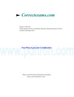 Cover of Sun SCSA 310-015 Solaris 9 Admin II Exam Q&A v6.0 CorrectExams.pdf