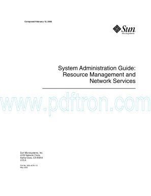 Cover of Sun Solaris 9 - System Administration Guide - Resource Management and Network Services.pdf