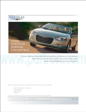 Cover of Chrysler Sebring Convertible 2006 USA.pdf