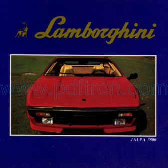 Cover of Lamborghini Jalpa 3500 1985 INT.pdf