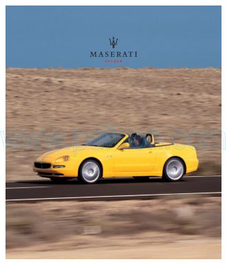 Cover of Maserati Spyder 2003 INT.pdf