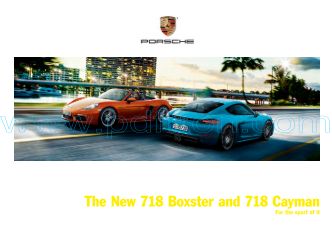 Cover of Porsche 718 Boxster 718 Cayman 2016 USA.pdf