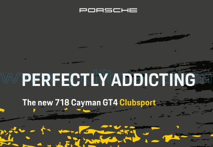 Cover of Porsche 718 Cayman GT4 Clubsport 2019 INT.pdf