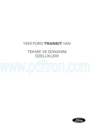 Cover of Ford  Yeni Transitvan Teknikfoy Agustos2024 Tr.Pdf