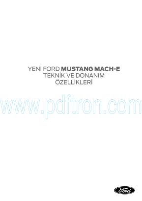 Cover of Ford Mach E Teknikfoy Temmuz 2024 Tr.Pdf