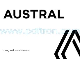 Cover of Renault Austral Trk 2024 Kullanıcı Kitabı.Pdf