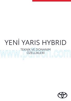 Cover of Yeni Yaris Hybrid Teknik Ve Donanim Ozellikleri Tr 2024.Pdf