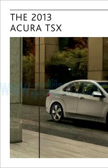 Cover of Acura Tsx Car Brochure 2013.Pdf