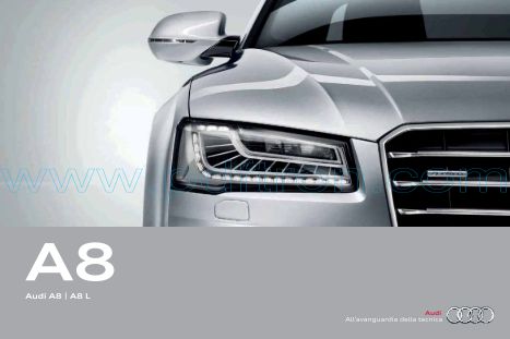 Cover of Audi A8 Car Brochure 2013.Pdf