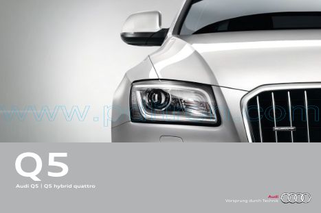 Cover of Audi Q5 Car Brochure 2012.Pdf