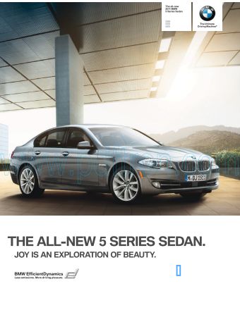 Cover of Bmw 5 Series 2011 Sedan Brochure.Pdf