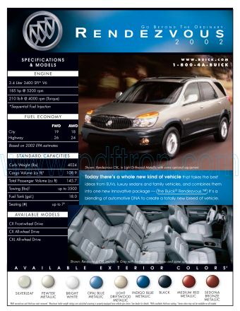 Cover of  Buick Rendezvous 2002.Pdf