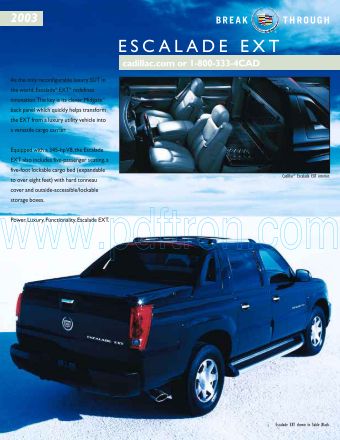 Cover of  Cadillac Escalade Ext 2003.Pdf