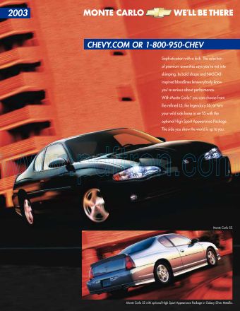 Cover of  Chevrolet Monte Carlo 2003.Pdf