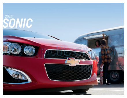 Cover of  Chevrolet Sonic 2013.Pdf