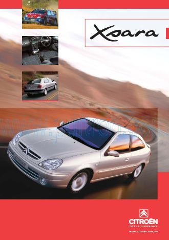 Cover of  Citroen Xsara Specifications 2003.Pdf