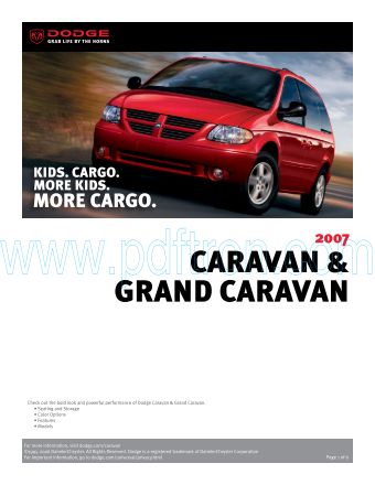 Cover of  Dodge Caravan Grand 2007.Pdf