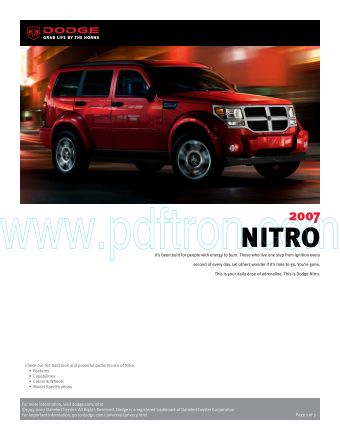 Cover of  Dodge Nitro 2007.Pdf