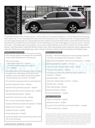 Cover of  Dodge Durango Buyer Guide 2012.pdf