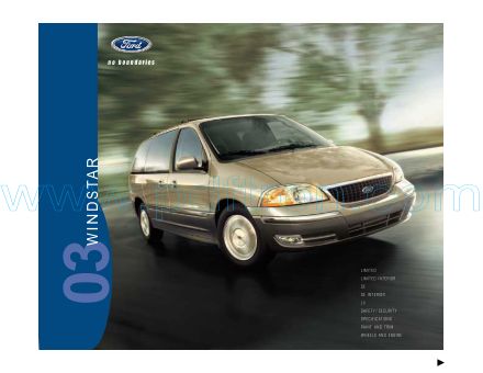 Cover of  Ford Windstar 2003.Pdf